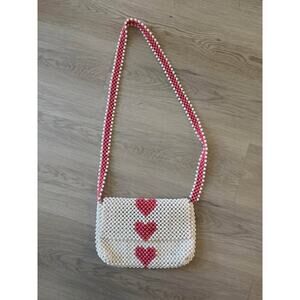 Isaac Mizrahi New York Beaded Heart Crossbody Purse